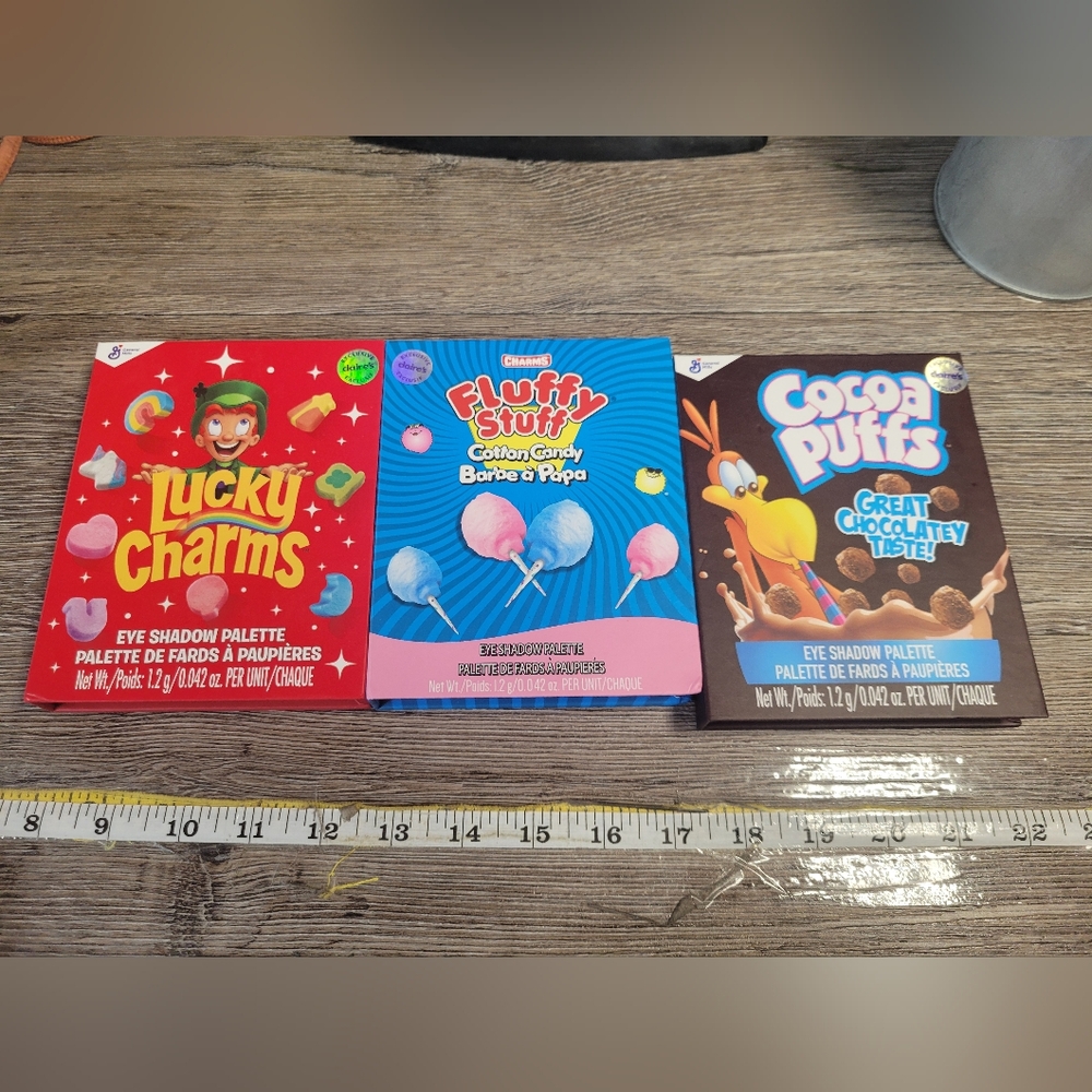 Lot of 3 NEW Eyeshadow‎ Palettes Cereal Cocoa Puffs Lucky Charms Cotton Candy